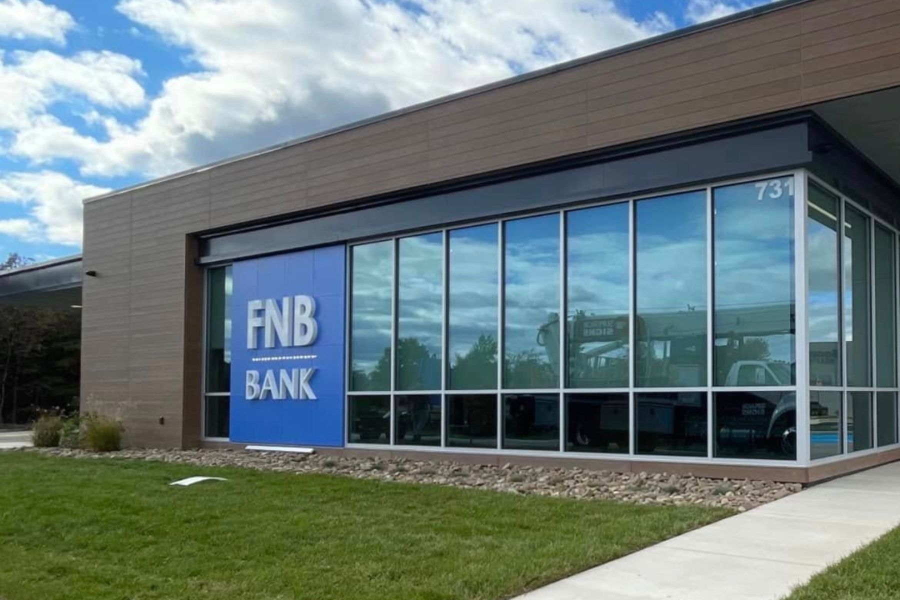 Exterior building signage built by Imperial Sign Crafters for a bank in Charleston, SC